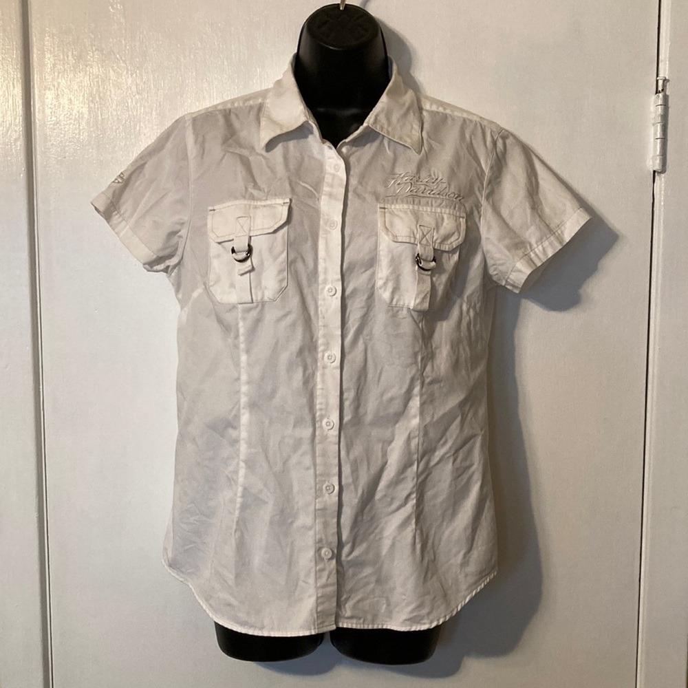 Harley-Davidson Women’s All White Motorcycle Shirt